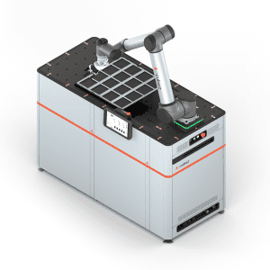 CNC maschine automatisieren mit Pick and Place Roboter