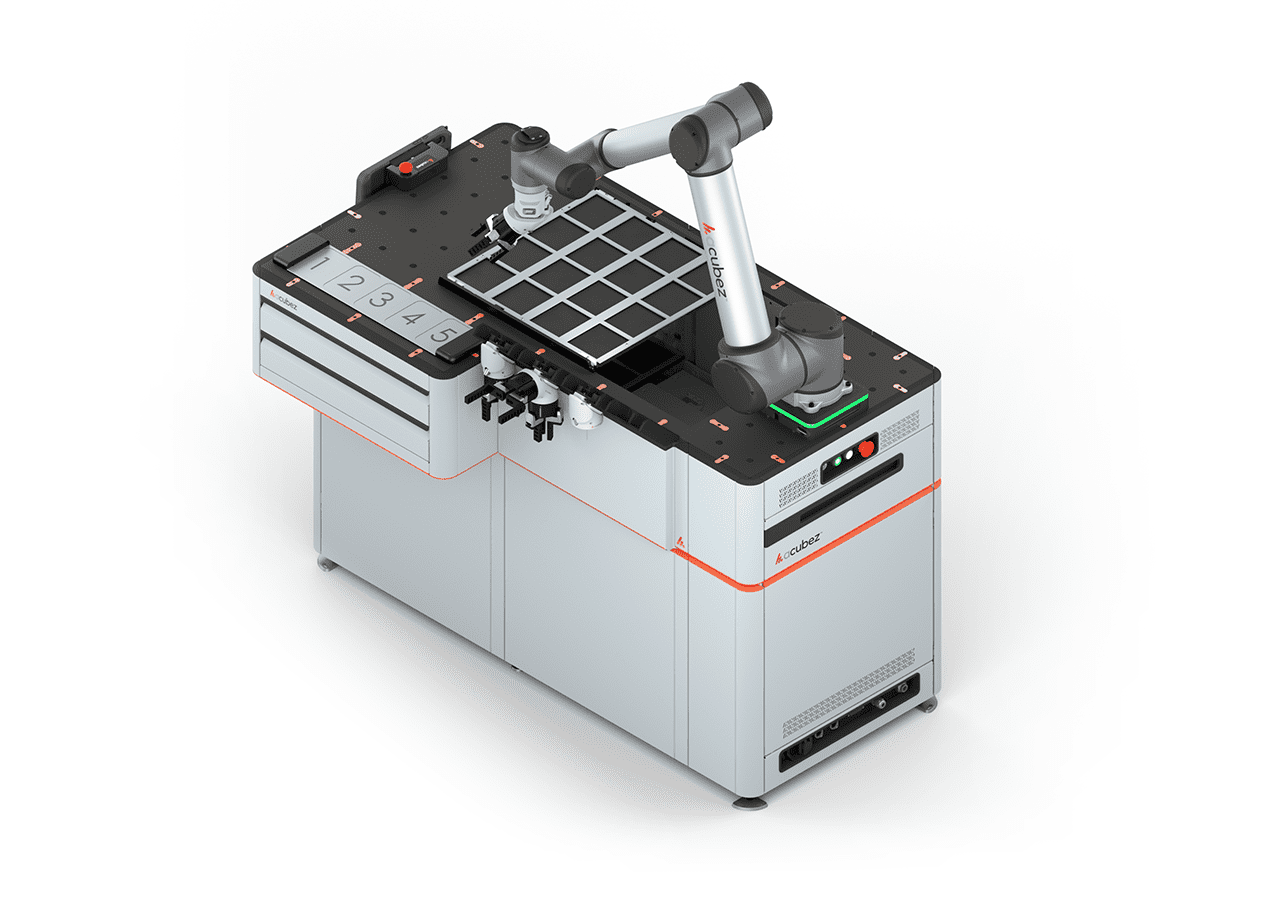 Acubez™ 1400+ Modular Cobot Automation Platform for CNC machine tending (e.g. automated milling machine)
