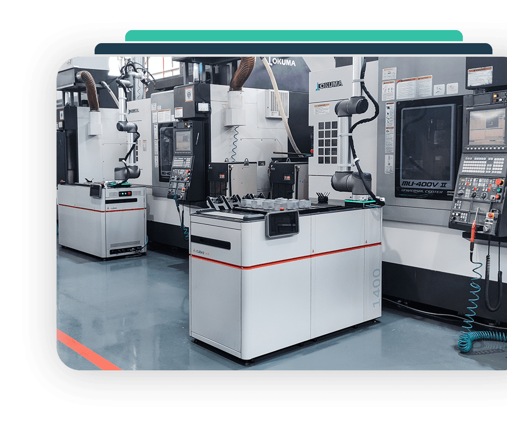 machine tending - mill-turning okuma machine with acubez automation platforms