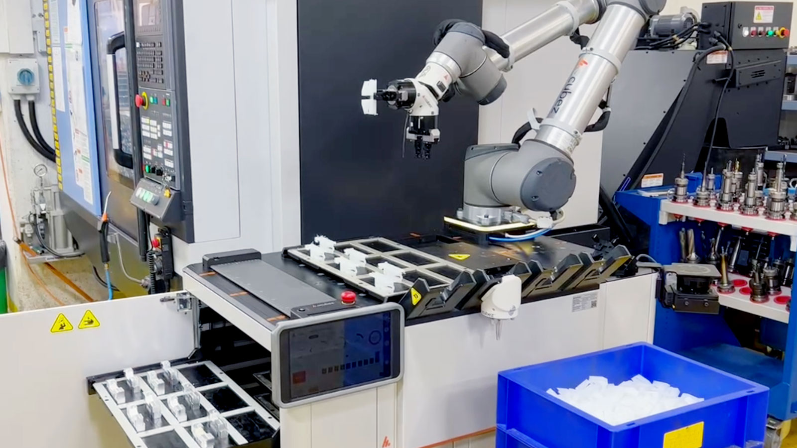 CNC robotics: automated DOOSAN machine for high-mix-low-volume